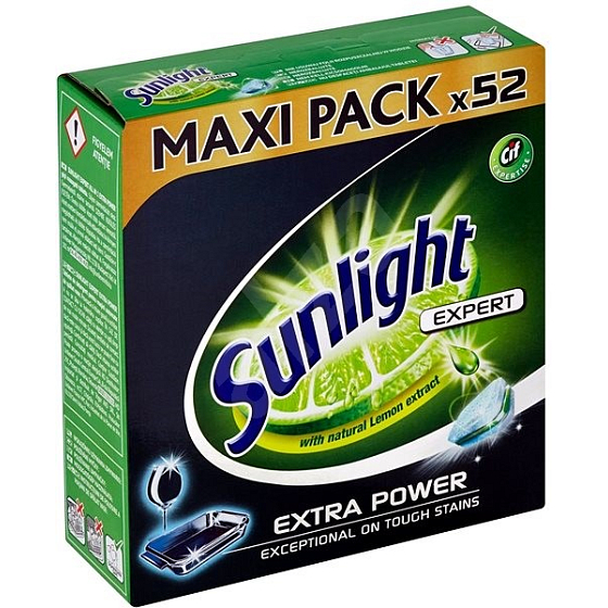 Sunlight Expert All in 1 Extra Power Tabletten für Geschirrspüler 52 Stück
