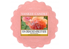 Yankee Candle Sun Drenched Apricot Rose - Gesticktes Aprikosenrose-Duftwachs für Aromalampe 22 g