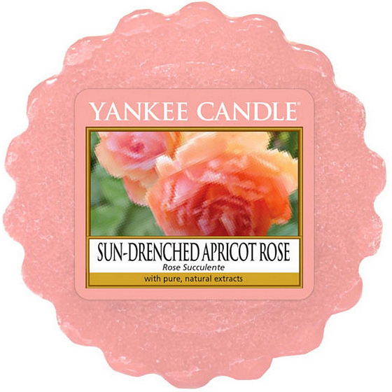 Yankee Candle Sun Drenched Apricot Rose - Sonnendurchflutete Aprikosenrose Duftwachs für Aromalampen 22 g