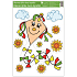 Fensterfolie ohne Leimdrachen und Blumen 42 x 30 cm