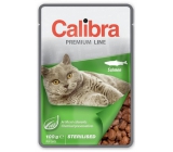 Calibra Premium Lachs in Sauce Alleinfuttermittel für erwachsene sterilisierte Katzen Tasche 100 g
