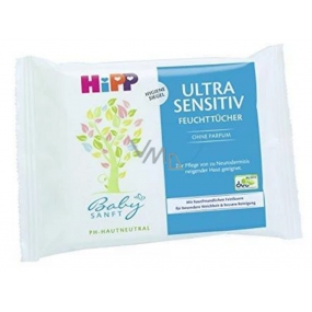 HiPP Babysanft Ultra Sensitive Reinigung Feuchttücher ohne Parfüm für Kinder 52 Stück