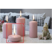 Lima Ice Pastell Kerze rosa schwimmende Linse 70 x 30 mm 1 Stück