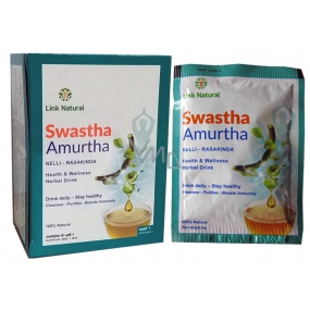 Swastha Amurtha Kräutergetränk gegen Erkältungen, Immunität, Leber, Gelenke, Verdauung, Atemwege, Harnwege, geistiges und körperliches Wohlbefinden 7 x 4 g