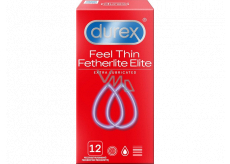 Durex Feel Thin Fetherlite Elite Extra extra geschmiertes Kondom, Nennbreite 56 mm 12 Stück