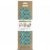 Apli Cut & Patch Papier für Servietten-Technik Grün-blaues Motiv 30 x 50 cm 3 Stück