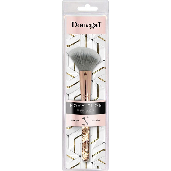 Donegal Foxy Floe Blush Pinsel mit synthetischen Samtborsten für Rouge 17 cm
