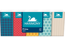 Harmony Prima 3-lagige Papiertaschentücher, 10 × 10 Stück