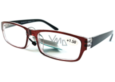 Berkeley Lesebrille +1,5 Kunststoff weinrot, schwarze Bügel 1 Stück MC2062