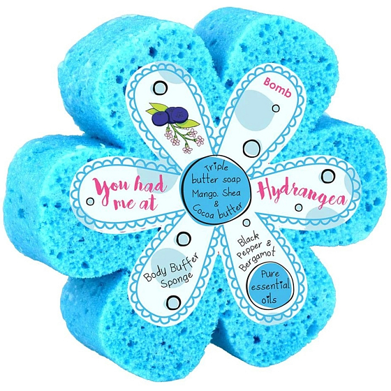 Bomb Cosmetics You had me at Hydrangea natürlicher Duschmassageschwamm mit Duft 200 g