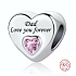 Charm Sterlingsilber 925 Papa liebt dich für immer Herz, Perle für Armband Familie