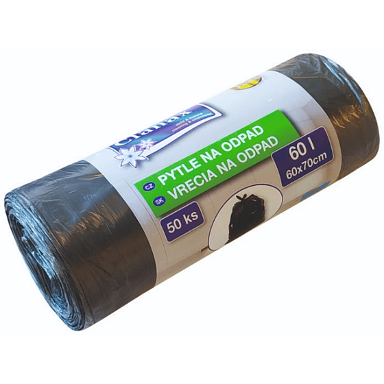 Clanax Müllbeutel schwarz 60 Liter 60 x 70 cm 50 Stück