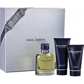 Dolce & Gabbana für Homme Eau de Toilette 125 ml + Aftershave 100 ml + Duschgel 50 ml, Geschenkset