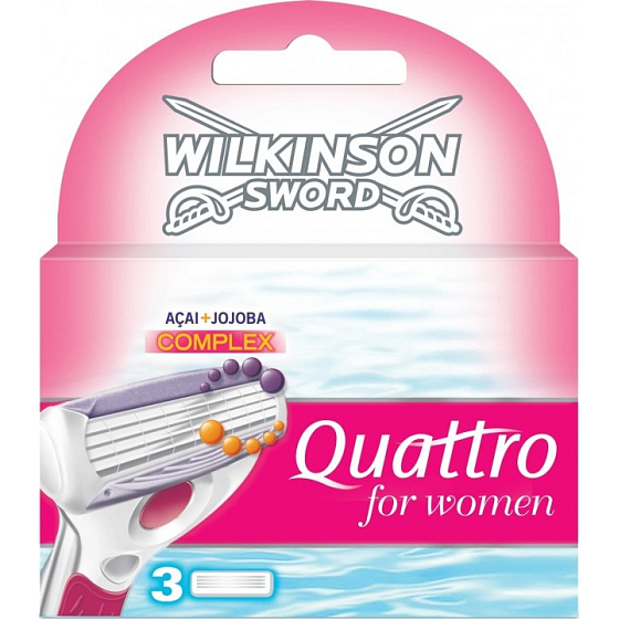 Wilkinson Quattro für Damen Ersatzköpfe 3 Stück