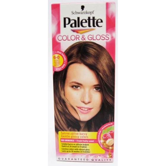 Schwarzkopf Palette Farbe & Glanz Haarfarbe 6 - 0 Schillerndes Karamell
