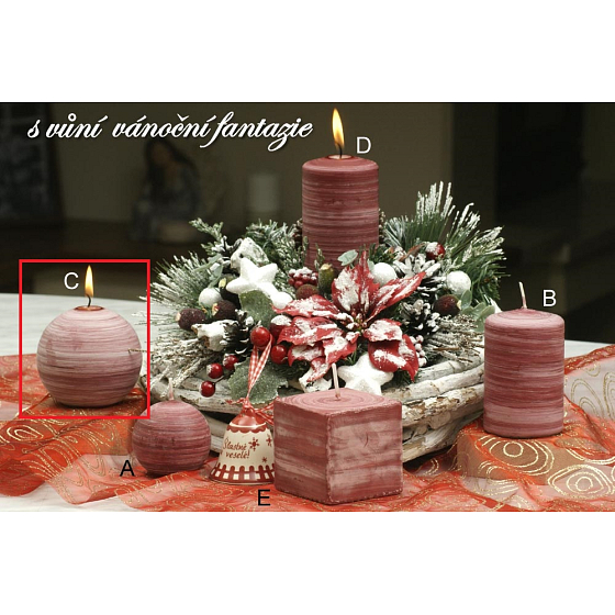 Lima Wellness Weihnachtsfantasie Duftkerze Kugel Durchmesser 80 mm 1 Stück