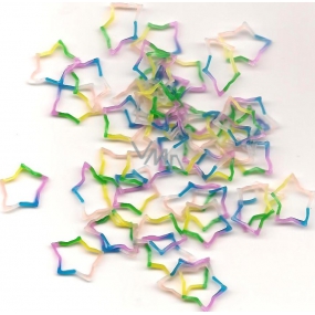 Loom Bands gumičky na pletení náramků 3D hvězda barevná 200 kusů