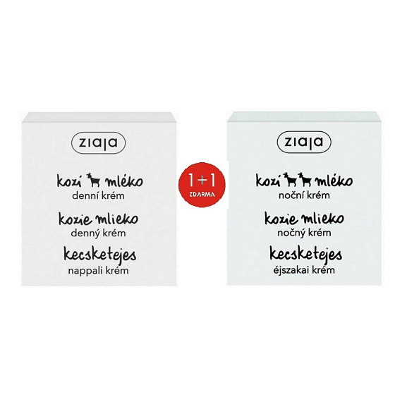 Ziaja Ziegenmilch Tagescreme 50 ml + Nachtcreme 50 ml, Duopack