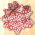 Nekupto Seestern Medium Luxus rot 6,5 cm