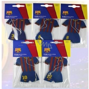 Aromatische Autokarte des FC Barcelona in Form von Klubspielerkleidung