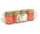 Madonna Cemetery Kerze Bedronka rot gedrückt 15 Stunden 4 x 55 g