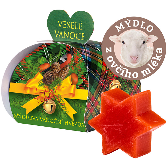 Meine Weihnachtsstern Mandarine Schaf Milch Geschenk Seife 13 g