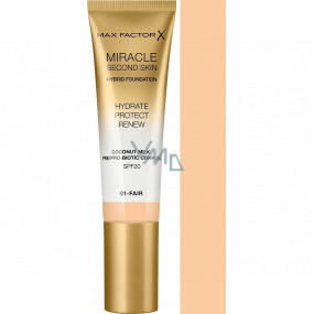 Max Factor Miracle Second Skin Hybrid Foundation Make-up 01 Fair 30 ml