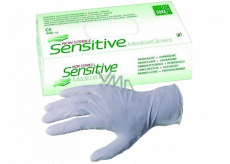 Volcano Dona Sensitive Einweghandschuhe, gepudert, Latex, Untersuchung, Größe L, Karton 100 Stück