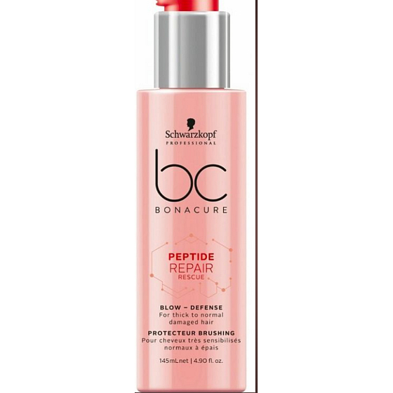 Schwarzkopf Professional BC Bonacure Peptidreparatur Rescue Blow Defense pflegende und schützende Creme gegen Wärmebehandlung von Haaren 145 ml