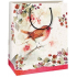Ditipo Geschenk Kraftbeutel 18 x 8 x 24 cm beige Vogel 50