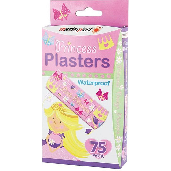 Masterplast Princess wasserdichtes Pflaster für Kinder 75 Stück