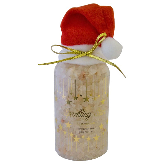 Salsa Collection Sparkling Stars Badesalz mit Weihnachtsmütze 230 g