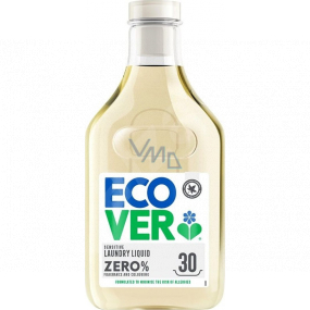 ECOVER Sensitive Laundry Liquid Zero % umweltfreundliches Waschgel zum Waschen von bunter, weißer und schwarzer Wäsche 30 Dosen 1,5 l