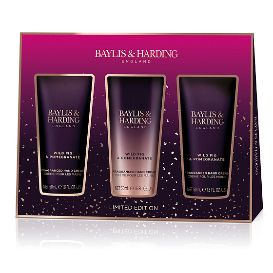 Baylis & Harding Feige und Granatapfel Handcreme 3 x 50 ml, Kosmetikset für Frauen