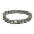 Pyrit-Armband elastisch natürlich, Würfel 8 mm / 16-17 cm, Meister des Selbstvertrauens und der Fülle