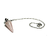 Rosenpendel Naturstein 3,5 cm + Kette mit Kugel 18 cm, Liebesstein