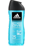 Adidas Ice Dive 3in1 Duschgel für Körper, Haare und Haut für Männer 250 ml