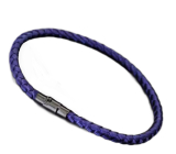 Lanový Magnetický náramek – tmavě modrý 19,5 cm x 4 mm, unisex