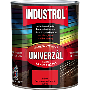 Industrol S2013 universell glänzend Deckfarbe für Metall und Holz, 8140 helles Rot, 600 ml