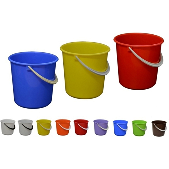 Eimer Kunststoff ohne Ausguss, verschiedene Farben 8 l