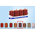 Lima Candle glatter purpurroter Metallzylinder 40 x 70 mm, 4 Stück