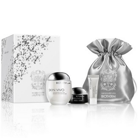 Biotherm Skin Vivo Gelcreme 50 ml + Nachtcreme 15 ml + Augengel 2 ml + Satinbeutel, Kosmetikset