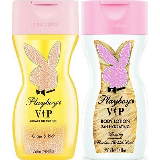 Playboy Vip für Sie Duschgel 250 ml + Aftershave-Balsam 250 ml, Kosmetikset