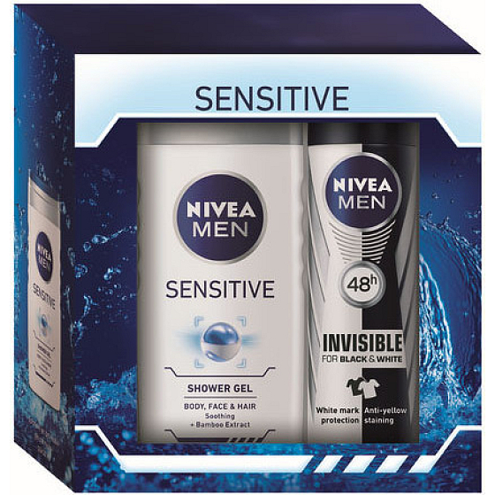 Nivea Men Sensitives Antitranspirant-Spray 150 ml + Sensitives Duschgel 250 ml Kosmetikset