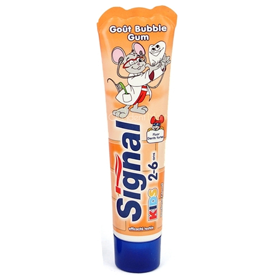 Signal Kids Buble Gum 2-6 Jahre mit Kaugummi-Zahnpasta für Kinder 50 ml