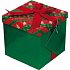 Angel Folding Geschenkbox mit rotem Weihnachtsband mit Weinband 1372 M 15 x 15 x 15 cm 1 Stück