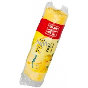 Alufix Aroma Lemon einziehbare Müllsäcke, 14µ, 70 Liter, 64 x 71 cm, 15 Stück