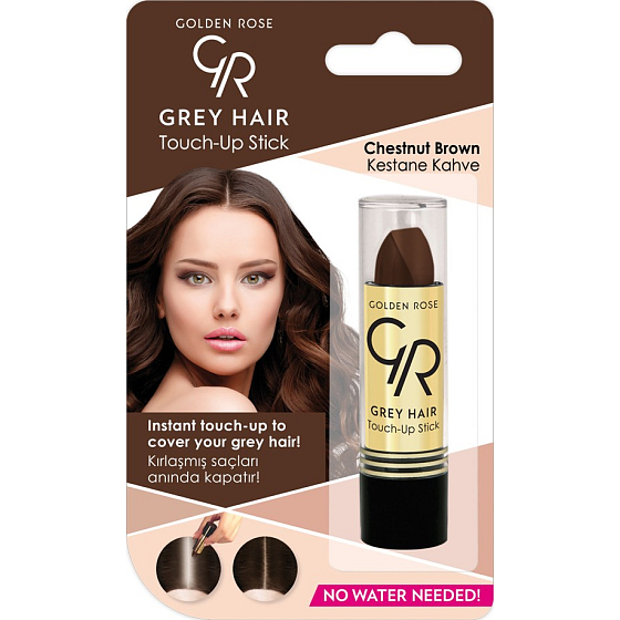 Golden Rose Grey Hair Touch-Up Stick Farb-Concealer für Haare und graues Haar 07 Chestnut Brown 5,2 g