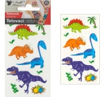 Tattoo Aufkleber farbige Kinder kleine Dinosaurier 10,5 x 6 cm
