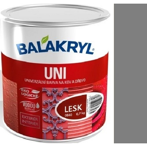 Balakryl Uni Gloss 0111 Hellgrauer Universallack für Metall und Holz 700 g